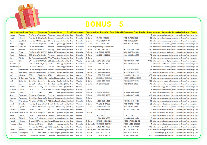 USA Software Company Founders Leads